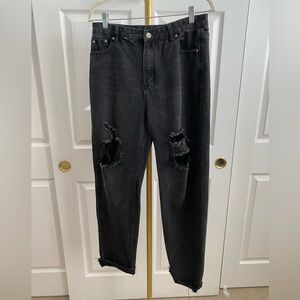 SHEIN Men's Black Relaxed Jeans